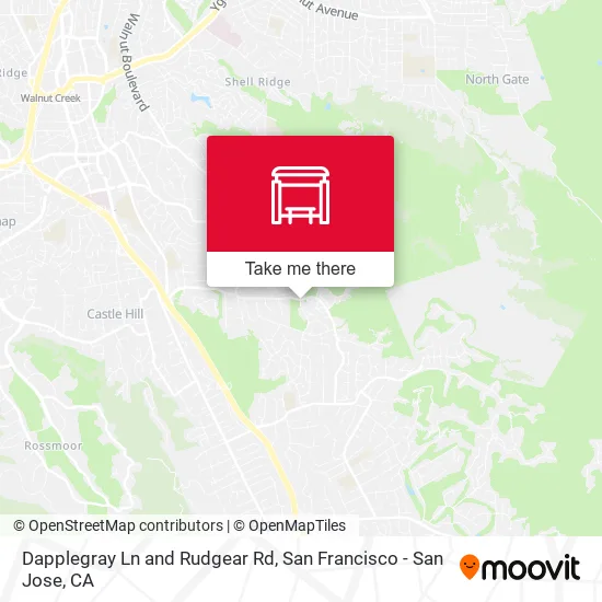 Dapplegray Ln and Rudgear Rd map