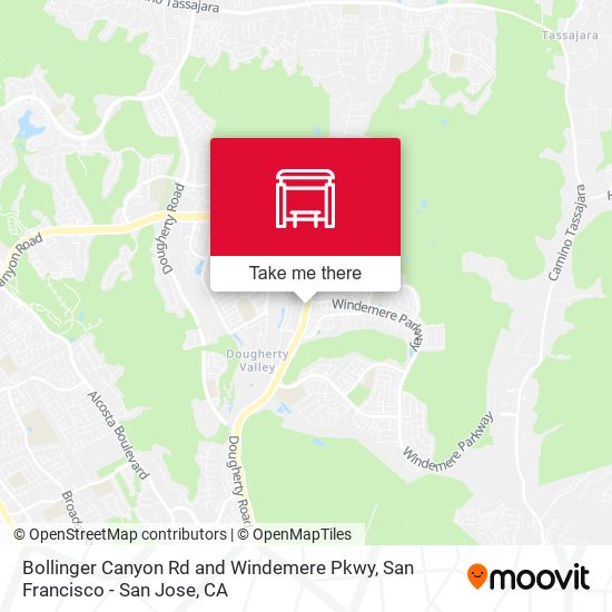 Bollinger Canyon Rd and Windemere Pkwy map