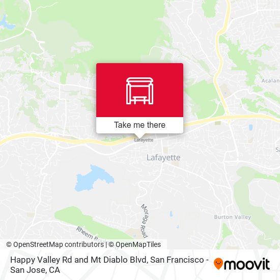 Mapa de Happy Valley Rd and Mt Diablo Blvd