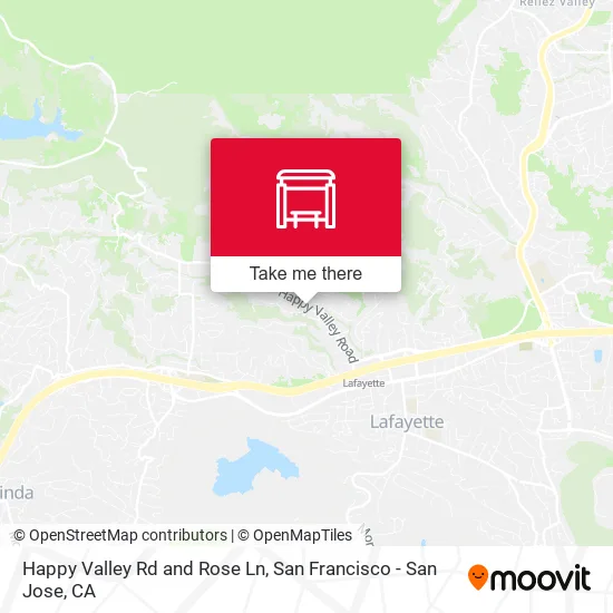 Happy Valley Rd and Rose Ln map