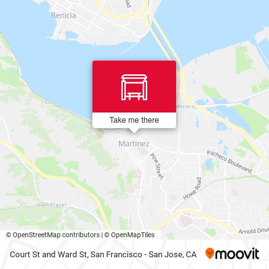 Court St and Ward St map