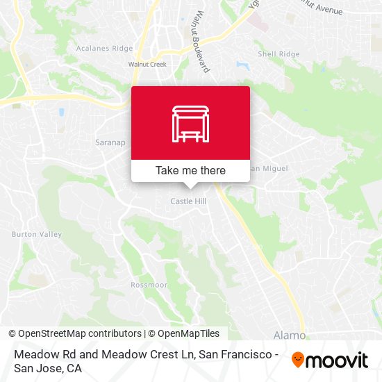Meadow Rd and Meadow Crest Ln map