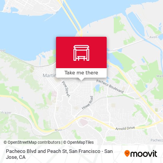 Pacheco Blvd and Peach St map