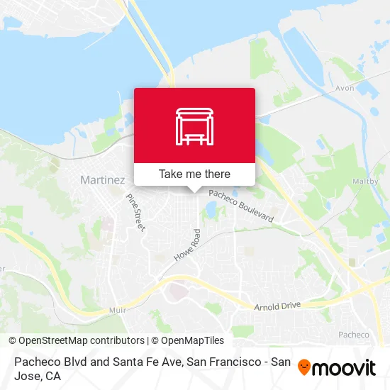 Pacheco Blvd and Santa Fe Ave map