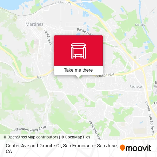 Center Ave and Granite Ct map
