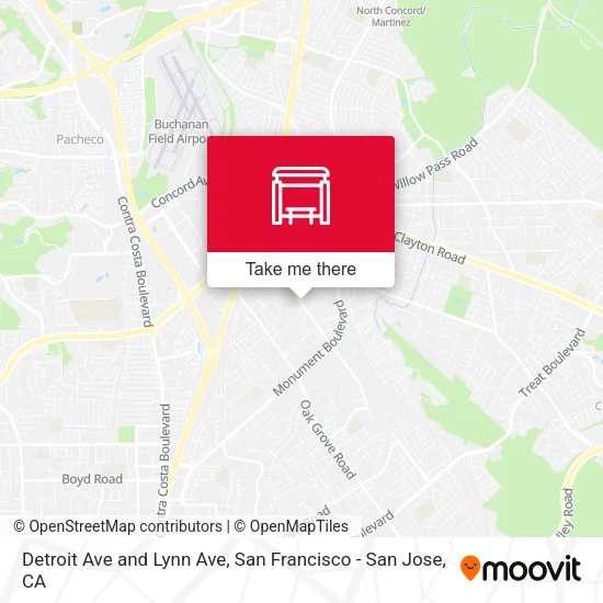 Detroit Ave and Lynn Ave map