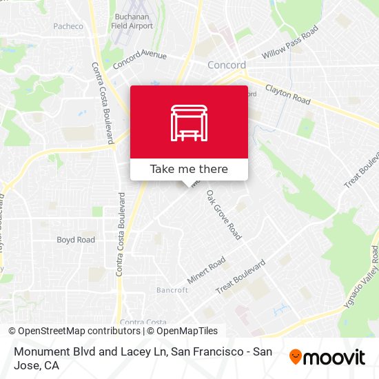 Monument Blvd and Lacey Ln map