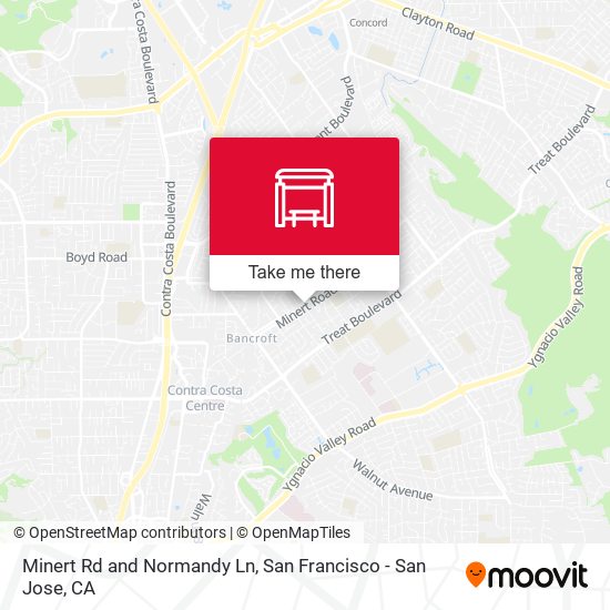 Minert Rd and Normandy Ln map