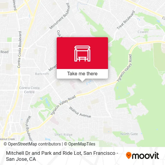 Mitchell Dr and Park and Ride Lot map