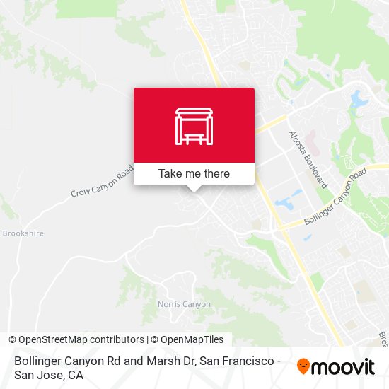 Bollinger Canyon Rd and Marsh Dr map