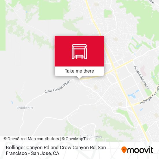 Bollinger Canyon Rd and Crow Canyon Rd map