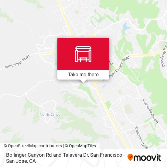 Bollinger Canyon Rd and Talavera Dr map