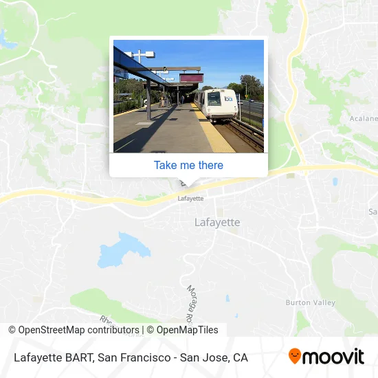 Lafayette BART map
