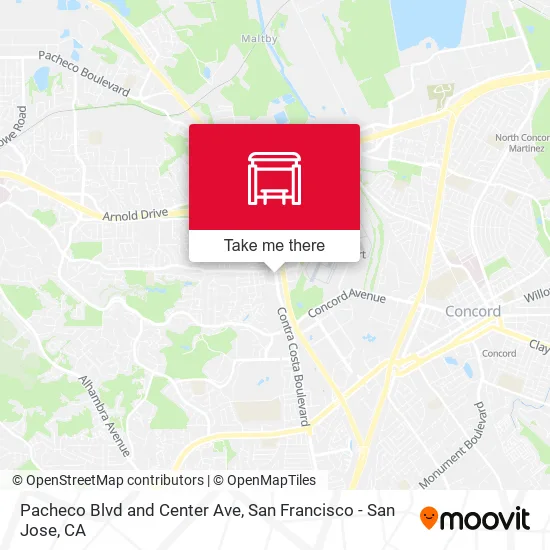 Pacheco Blvd and Center Ave map