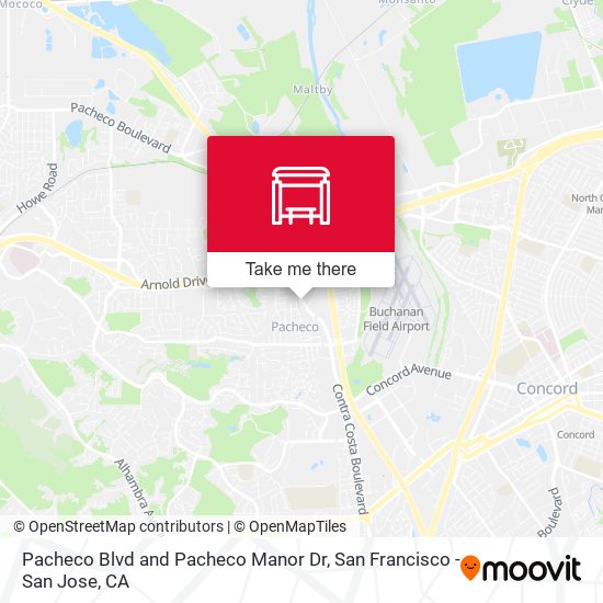 Pacheco Blvd and Pacheco Manor Dr map
