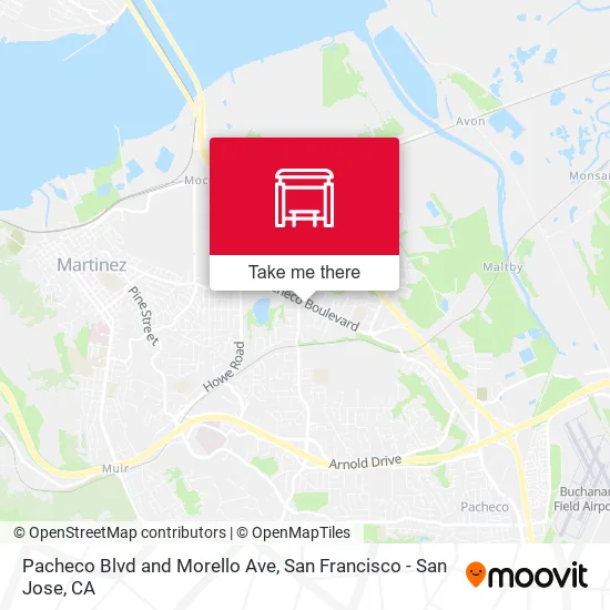 Pacheco Blvd and Morello Ave map