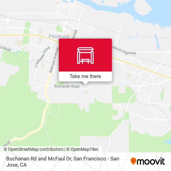 Buchanan Rd and McFaul Dr map