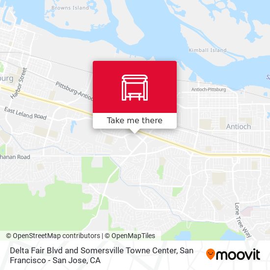 Delta Fair Blvd and Somersville Towne Center map