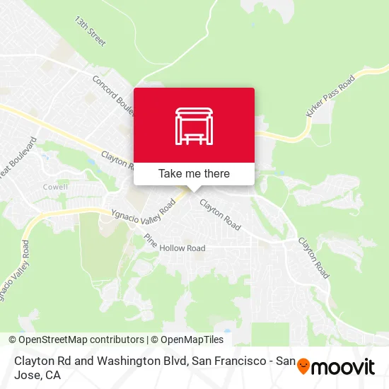 Clayton Rd and Washington Blvd map