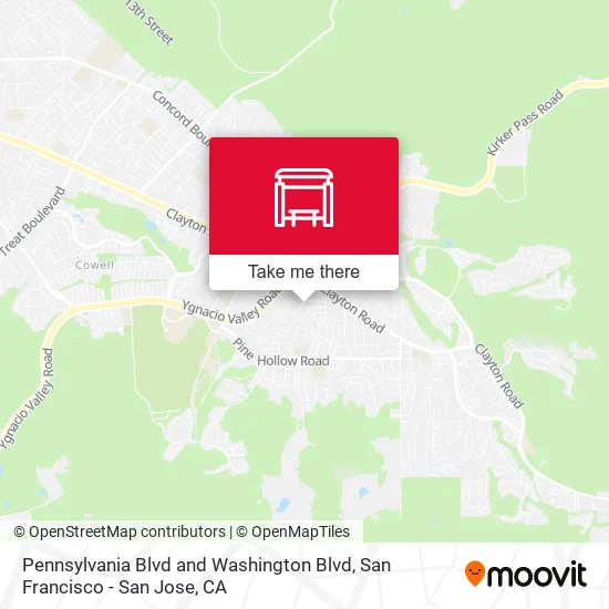 Pennsylvania Blvd and Washington Blvd map