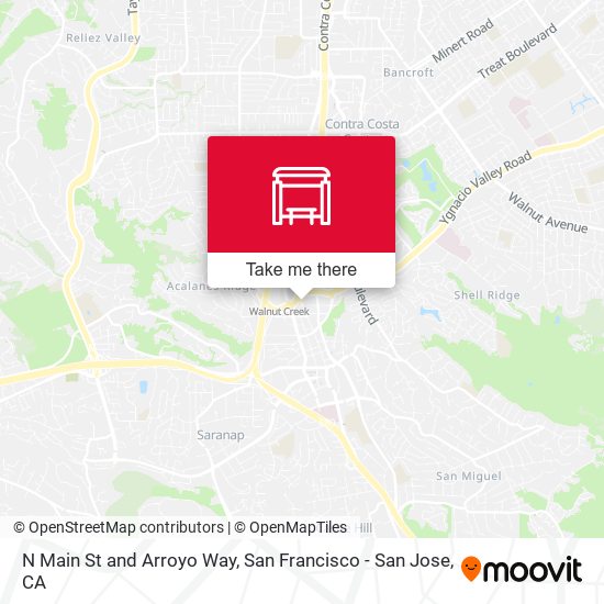 N Main St and Arroyo Way map