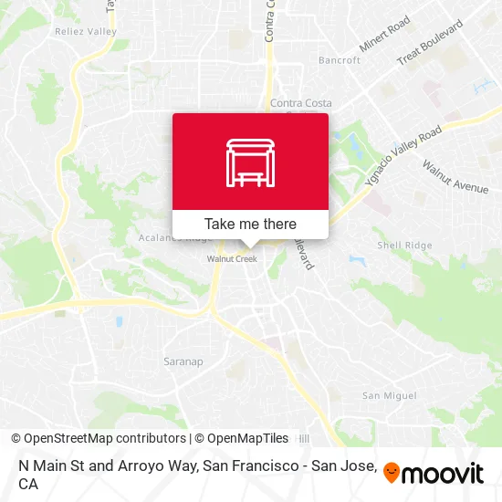 N Main St and Arroyo Way map