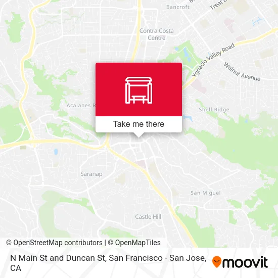 N Main St and Duncan St map