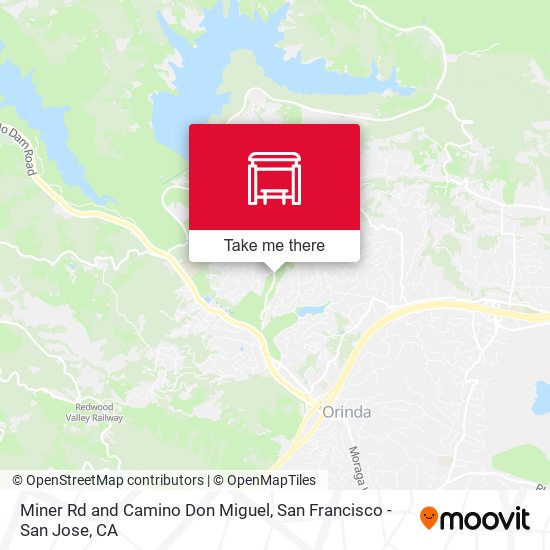 Miner Rd and Camino Don Miguel map