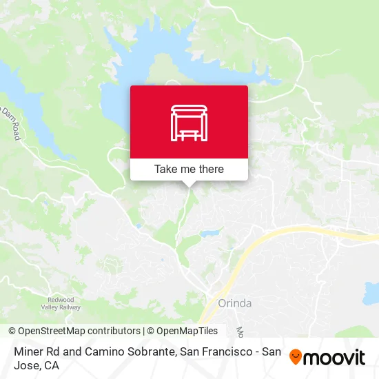 Miner Rd and Camino Sobrante map