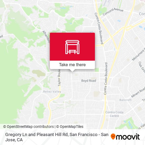 Gregory Ln and Pleasant Hill Rd map