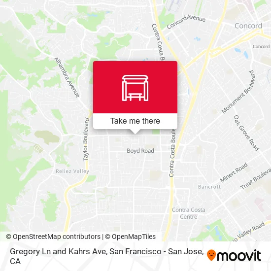 Gregory Ln and Kahrs Ave map