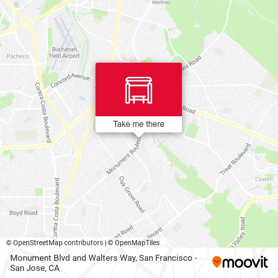 Monument Blvd and Walters Way map