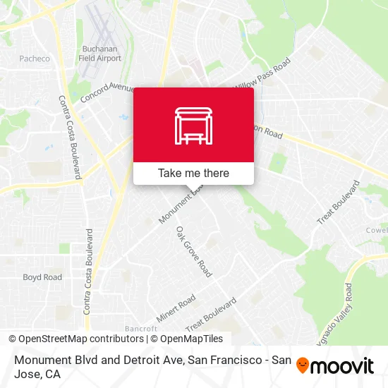 Monument Blvd and Detroit Ave map