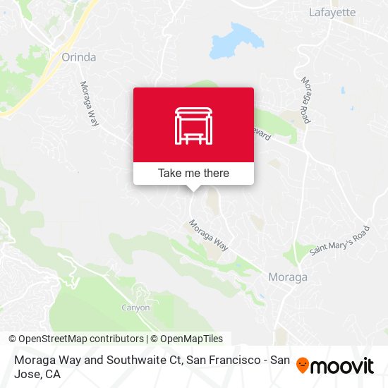 Moraga Way and Southwaite Ct map