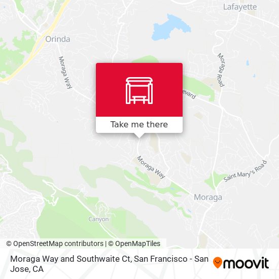 Moraga Way and Southwaite Ct map