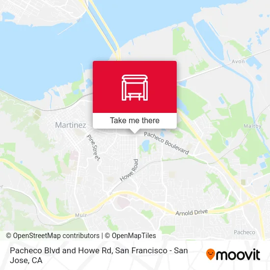 Pacheco Blvd and Howe Rd map