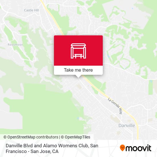 Danville Blvd and Alamo Womens Club map