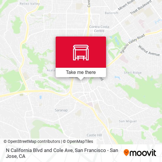 N California Blvd and Cole Ave map