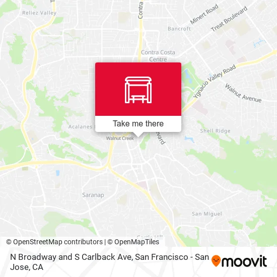 N Broadway and S Carlback Ave map