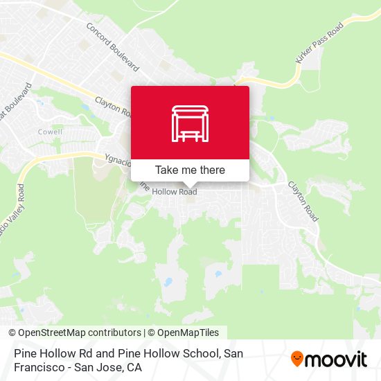Pine Hollow Rd and Pine Hollow School map