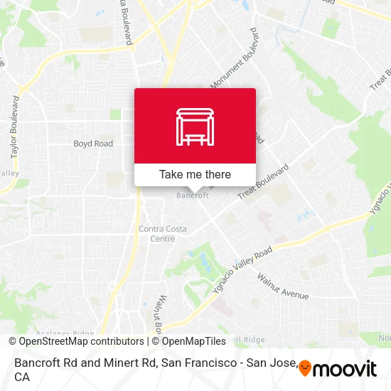 Bancroft Rd and Minert Rd map