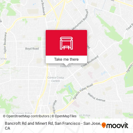 Bancroft Rd and Minert Rd map