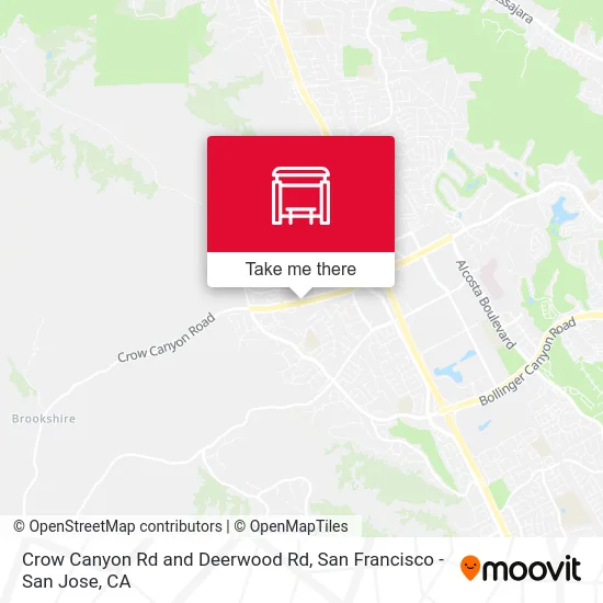 Crow Canyon Rd and Deerwood Rd map