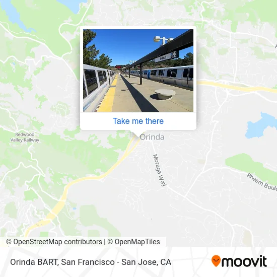 Orinda BART map