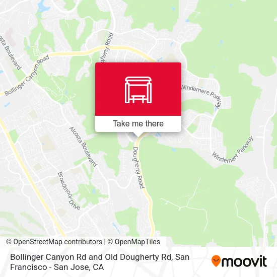 Bollinger Canyon Rd and Old Dougherty Rd map