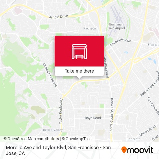 Morello Ave and Taylor Blvd map