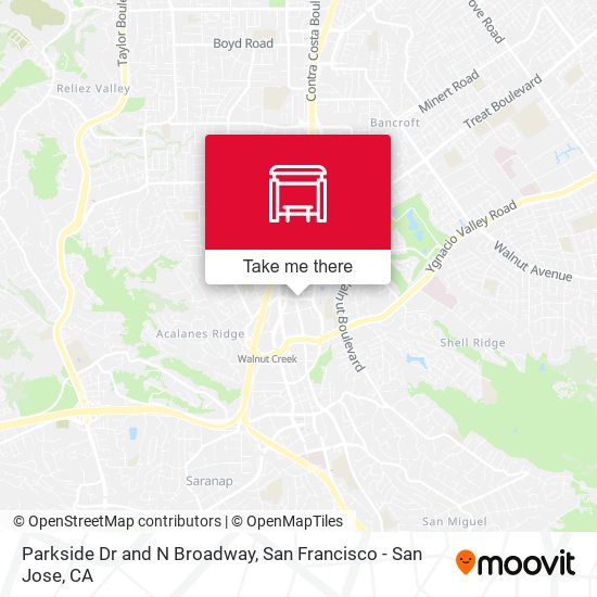 Parkside Dr and N Broadway map