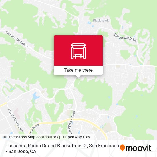 Tassajara Ranch Dr and Blackstone Dr map
