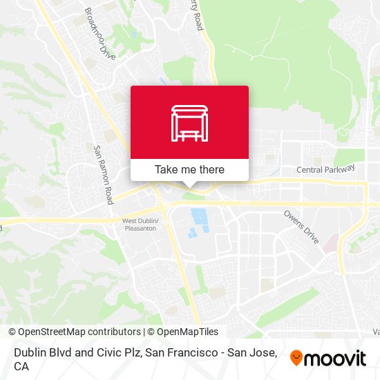 Dublin Blvd and Civic Plz map