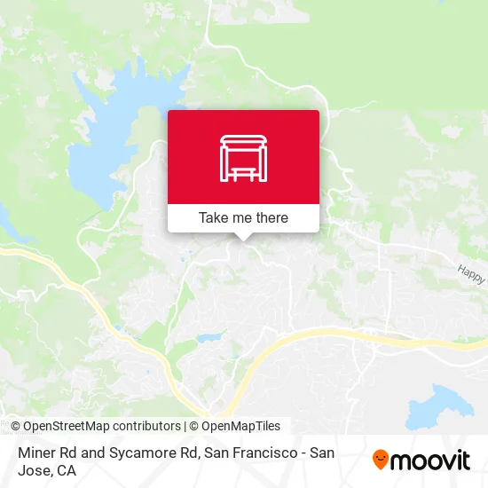 Miner Rd and Sycamore Rd map